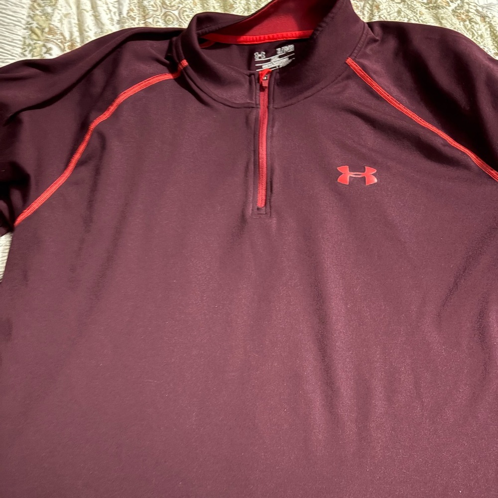 Under Armour Maroon and Scarlett 1/4 Zip XL